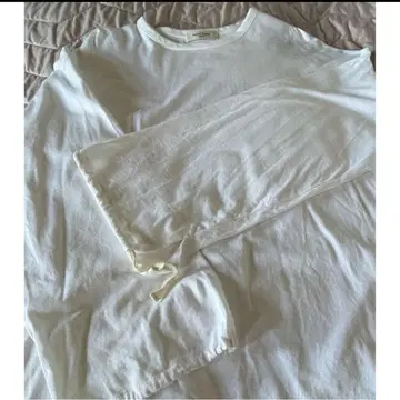 Demi-Luxe BEAMS 화이트 긴팔 T셔츠