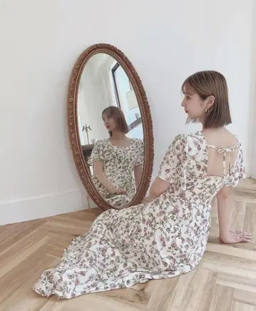 PUI [ 완판템 ] Flore dress 플라워 프린트 원피스