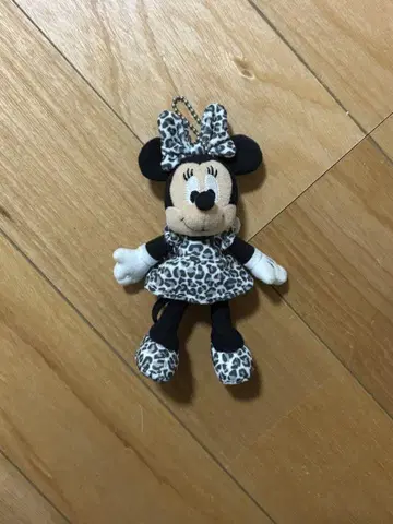 [ 레어 ] 디즈니 미니 마우스 인형 배지 레오파드 무늬 모노톤