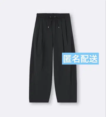 GU WOMEN 배럴 레그 풀온 팬츠 XS 블랙