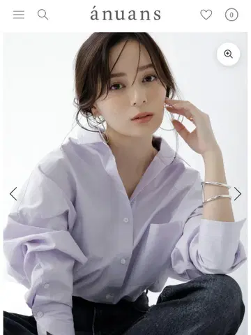 anuans 스탠다드 셔츠 라벤더
