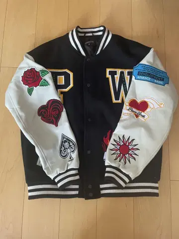 PW 바시티 자켓 자수 디자인