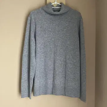 UNIQLO 캐시미어 100% 그레이 터틀넥 스웨터 L 사이즈