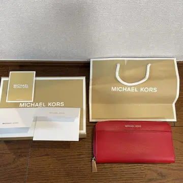 MICHAEL KORS 레드 장지갑 기프트 박스 포함