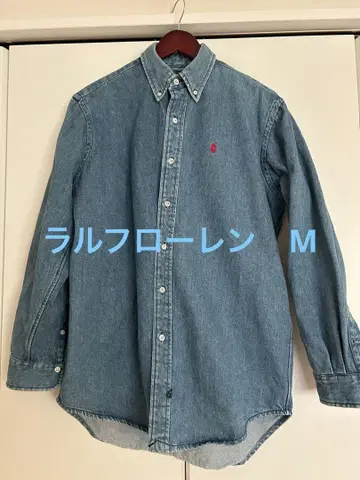 새상품급 랄프 로렌 데님 셔츠 블루 M