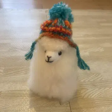 알파카 봉제 인형 폼폼 모자 포함