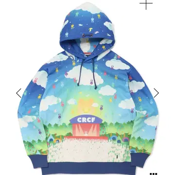 CUNE CRCF 풍경 후드티 파랑 XL 사이즈 3