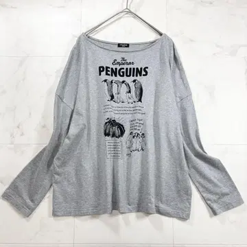 [ 새상품급 ] marbleSUD 마블슈드 펭귄 패턴 긴팔 티셔츠
