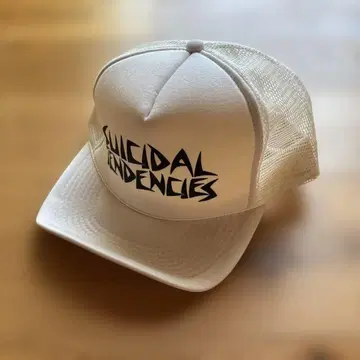SUICIDAL TENDENCIES 메쉬 캡 밴딩 캡 화이트