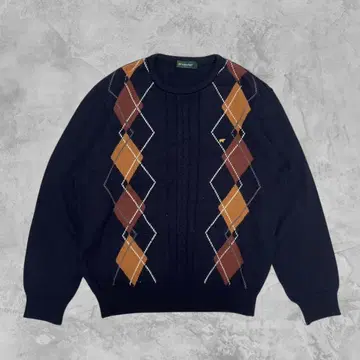 Golden Bear vintage 아가일 무늬 니트 스웨터 트레디셔널