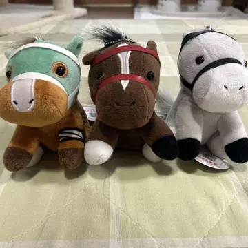 말 봉제 인형 키링 3마리 세트