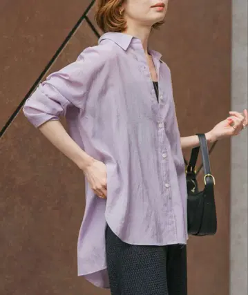 noble 추가 실키 코튼 뉴앙스 스칼라 셔츠