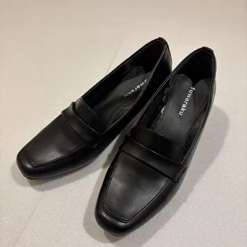 fuwaraku 블랙 로퍼 중간 힐 새상품급