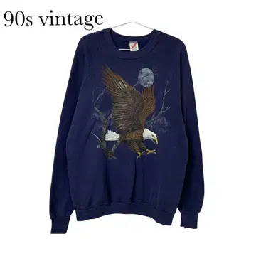 새상품급 90s USA JERZEES 맨투맨 독수리 프린트 XL