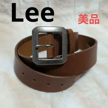 새상품급 LEE 브라운 가죽 심플 벨트 벨트 폭 4cm