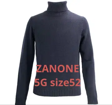 ZANONE 자노네 터틀넥 울 5G 네이비 52
