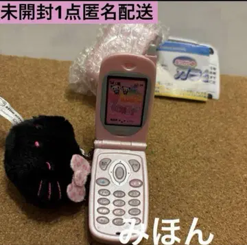 추억의 피처폰 마스코트 녹음 재생 기능 포함 가챠 핑크