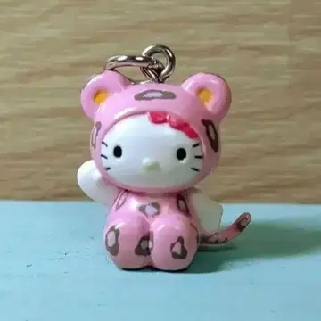 HELLO KITTY 핑크 레오파드 애니멀 키티 마스코트 2000년