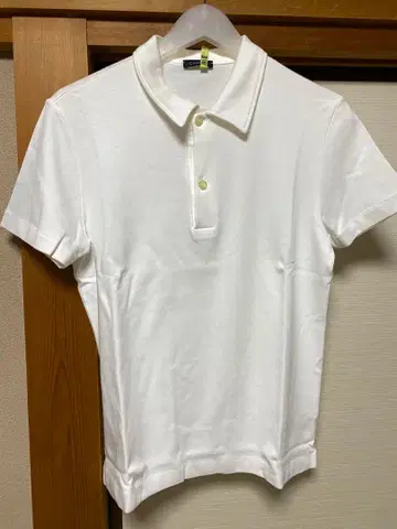 [새상품급] 크루치아니 피케 셔츠 48 M 화이트 면 이탈리아제