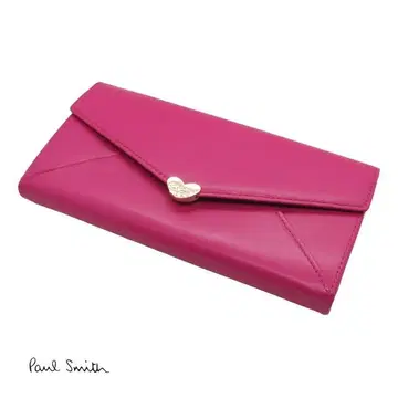 하자 있음 폴스미스 장지갑 핑크 러브레터 729 PaulSmith