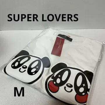 [ 미사용 택 포함 ] SUPER LOVERS 팬더 T셔츠 화이트 M