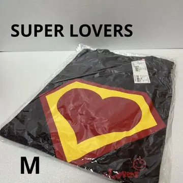 [미사용 택 포함] SUPER LOVERS 하트 T셔츠 퍼플 계열 M