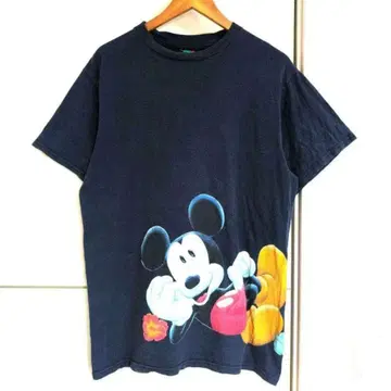 미키마우스 T셔츠 90s 구제 의류 캐릭터 빅 프린트 Disney
