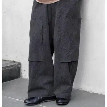 Sasquatchfabrix. 다크 그레이 와이드 팬츠