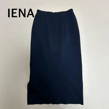 IENA 21SS 니트 타이트 스커트 슬릿 네이비