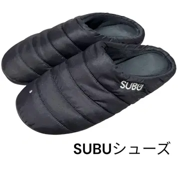 SUBU 블랙 슬립온 겨울 샌들 25cm