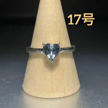 빈티지 패션 반지 실버 17호 하트 블루스톤 반지