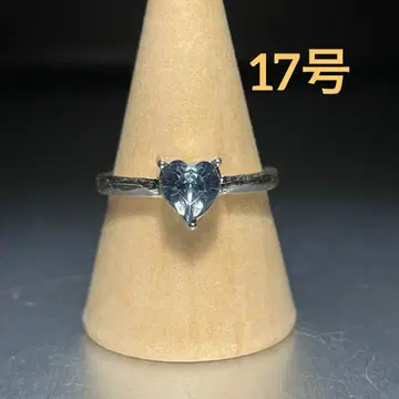 빈티지 패션 반지 실버 17호 하트 블루스톤 반지