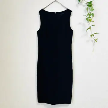 새상품급 theory 블랙 슬리브리스 무릎 기장 원피스 포멀