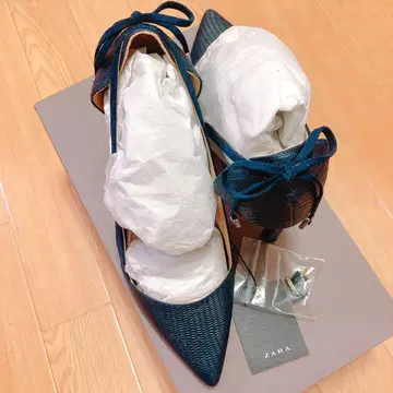 ZARA 하이힐 펌프스 네이비