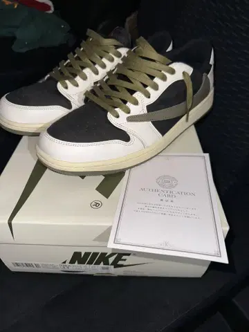 Travis x Jordan 1 Low Reverse Olive