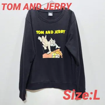 톰과 제리 맨투맨 블랙 사이즈 L TOM AND JERRY