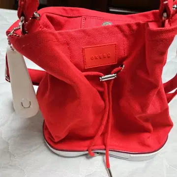 OKERL 빨간색 드로우 스트링 백