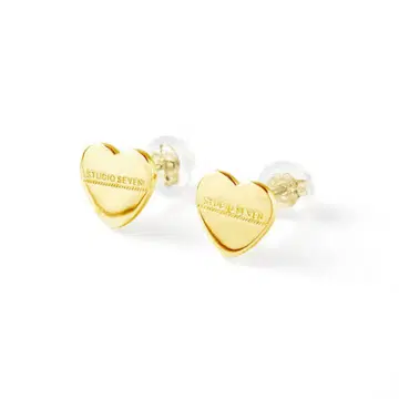 Plate Heart Earrings STUDIO SEVEN 귀찌