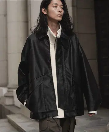 ARTIFICIAL GRAIN MILITARY BLOUSON