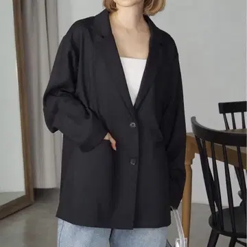 블랙 테일러드 자켓