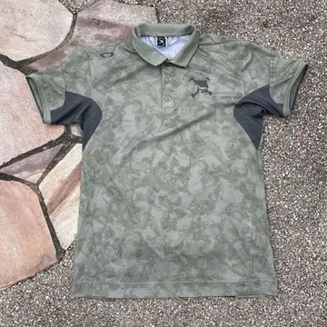 oakley 피케 셔츠 스컬 골프웨어 카모플라쥬 카모플라주 로고 자수