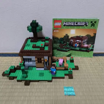 증정 포함 LEGO 레고 마인크래프트 21115 첫날 밤 마크라