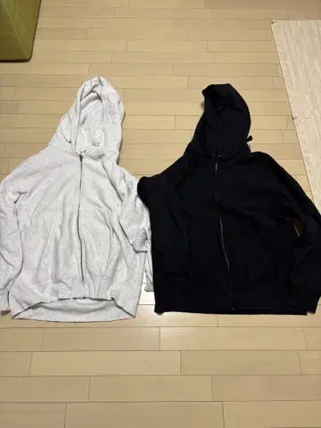 GU 헤비 무게 풀 집업 후드티 2세트