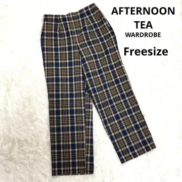 전체 밴딩 AFTERNOON TEA WARDROBE 체크 팬츠 프리