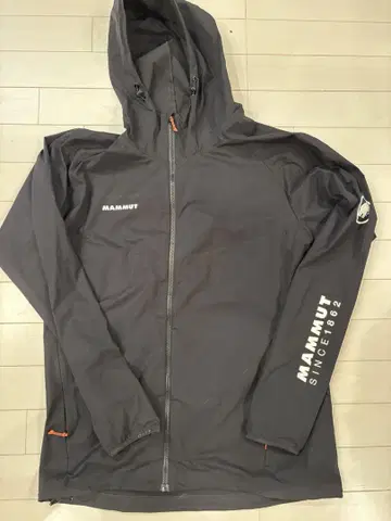 MAMMUT 후드 부착 마운틴 후드티 블랙