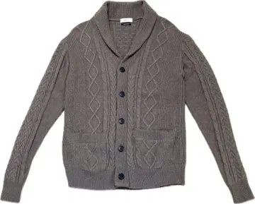 새상품급 쉽스 애니 캐시미어 블렌드 케이블 니트 숄 가디건 모카 브라운