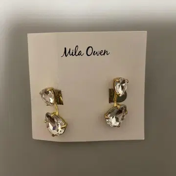 새상품 5,500엔 Mila Owen 크리스탈 귀찌