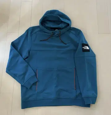 THE NORTH FACE 후드 부착 후드티 블루그린