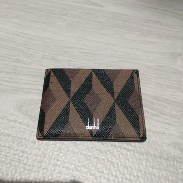 dunhill 던힐 기하학 패턴 카드 케이스 가죽 이탈리아제