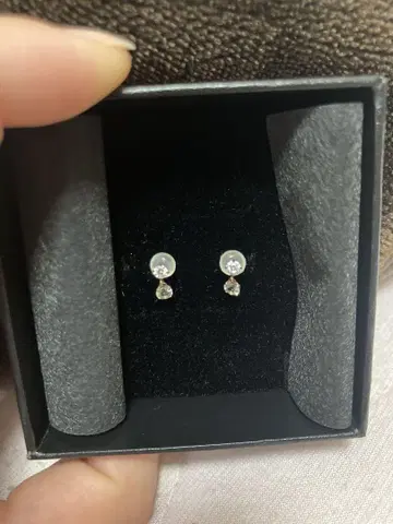 K10 아쿠아 마린 큐빅 귀걸이